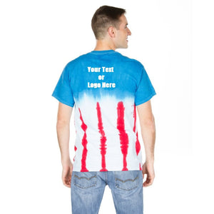 Custom Designed Personalized Tie Dye Flag T-shirts
