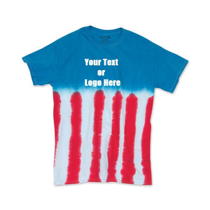 Custom Designed Personalized Tie Dye Flag T-shirts