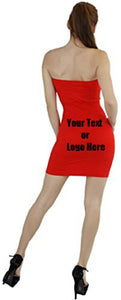 Custom Personalized Designed Womens Seamless Strapless Tube Dress | DG Custom Graphics