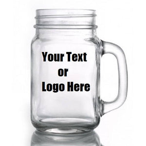 Custom Personalized Designed Mason Jars For Weddings, Parties, Restaurants Or Bars (sold In Lots)