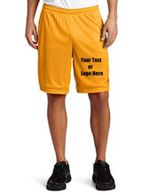 画像をギャラリービューアに読み込む, Custom Personalized Designed Men&#39;s Long Mesh Short With Pockets