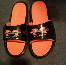 Load image into Gallery viewer, Custom designed athletic slides with your personal or business logo.