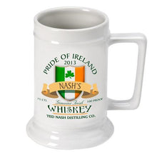 Load image into Gallery viewer, Personalized Irish Theme Beer Stein | JDS