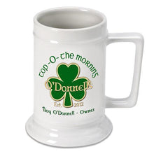 Load image into Gallery viewer, Personalized Irish Theme Beer Stein | JDS