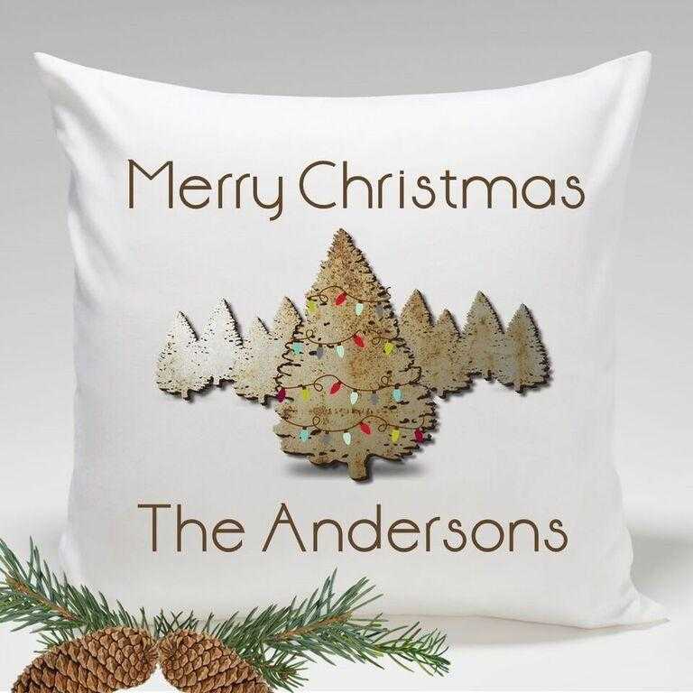 Personalized Holiday Throw Pillows - Spruce | JDS