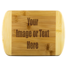 Load image into Gallery viewer, Personalized Round Edge Wood Cutting Board | teelaunch