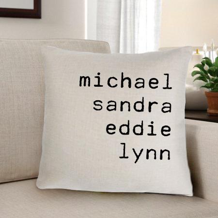 Family Names Personalized Throw Pillow | JDS