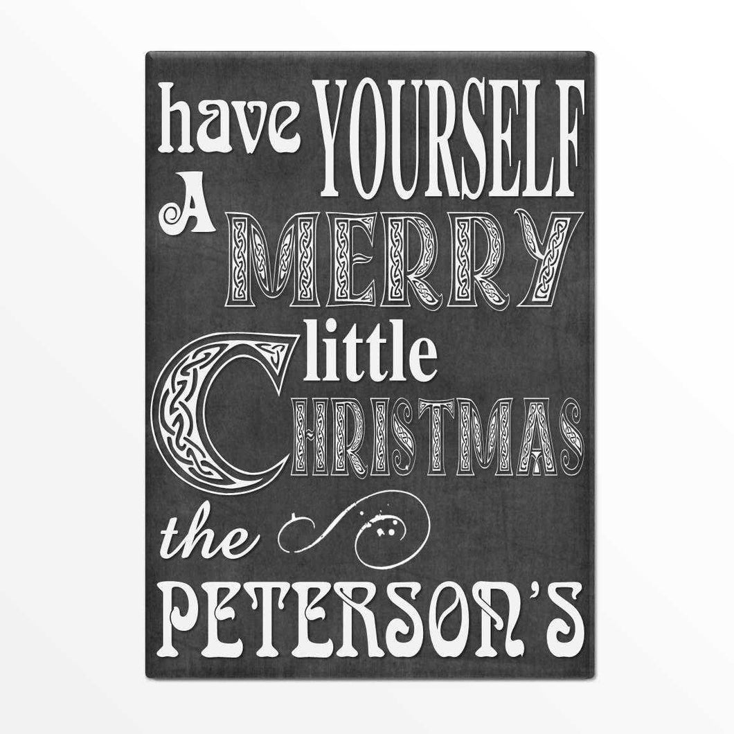 Personalized Holiday Canvas Signs - Merry Little Christmas | JDS