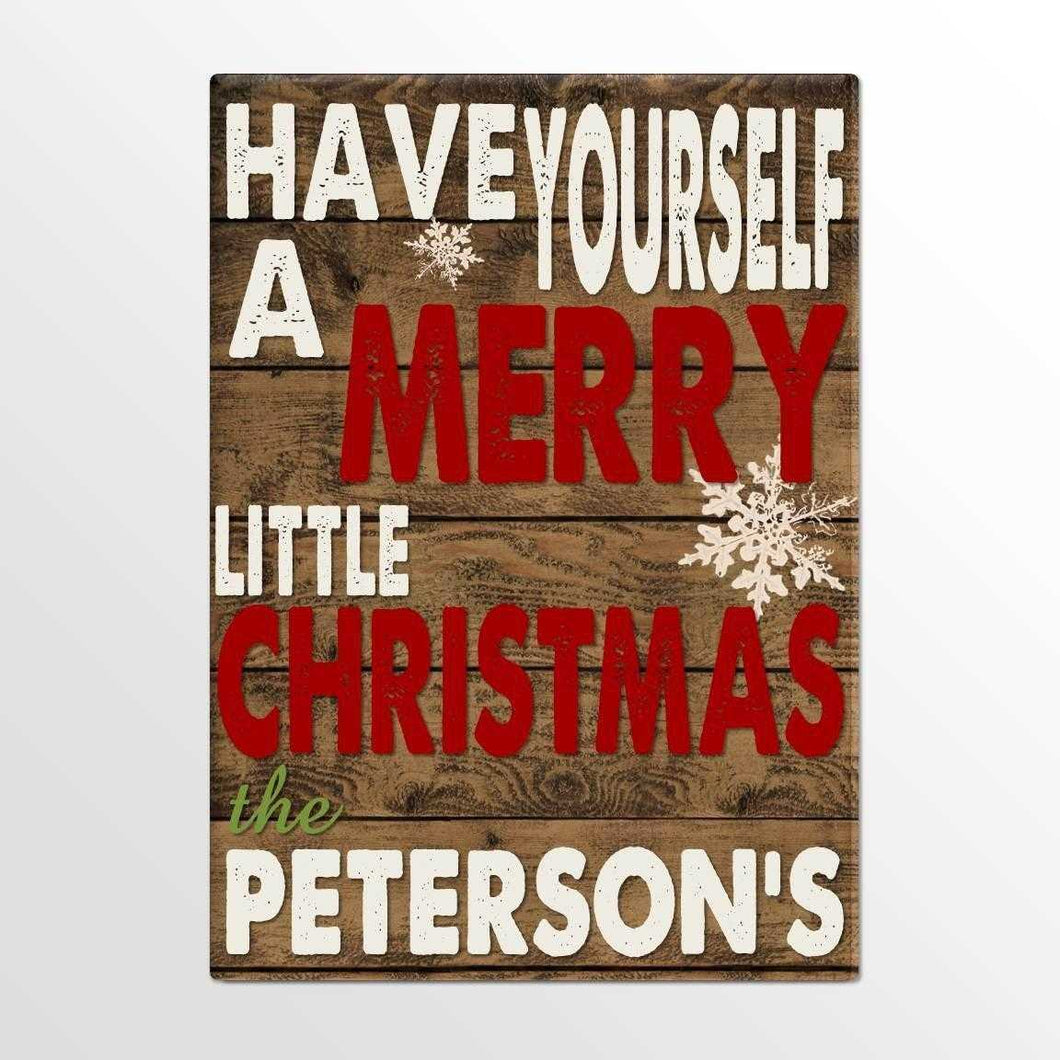 Personalized Holiday Canvas Signs - Merry Christmas | JDS